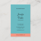 Moderne elegant handgeschreven Script Name Trend C Visitekaartje (Achterkant)