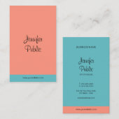 Moderne elegant handgeschreven Script Name Trend C Visitekaartje (Voorkant / Achterkant)