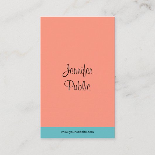 Moderne elegant handgeschreven Script Name Trend C Visitekaartje (Voorkant)