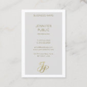 Moderne Elegant Handwriting Monogram Sjabloon Visitekaartje (Achterkant)