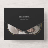 moderne elegant Happy Kwanzaa familiefoto-kaarten All In One Uitnodiging (Achterkant)