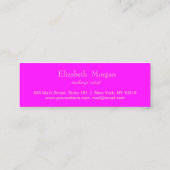 Moderne elegant hartroze fluorescerend klantenkaartje (Achterkant)