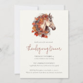 Moderne Elegant Herfst Paarden Paardensport Thanks Kaart (Voorkant)