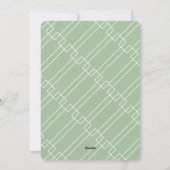 Moderne elegant holly besries kerstfoto feestdagenkaart (Achterkant)