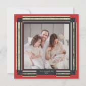 Moderne Elegant Ingelijste Foto Vakantie Kaart (Voorkant)