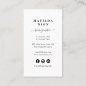 Moderne elegant kopergoud glitter fotografie visitekaartje (Achterkant)