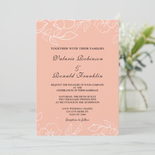 Moderne elegant koraal without kaart (Staand voorkant)