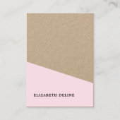 Moderne Elegant Kraft Paper Roos Interior Designer Visitekaartje (Voorkant)