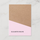 Moderne Elegant Kraft Paper Roos Interior Designer Visitekaartje (Voorkant)