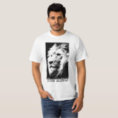 Moderne Elegant Lion Face Sjabloon Mannen waarde T-shirt (Voorkant volledig)