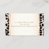 Moderne elegant, luipaard afdrukken, Gold Glitter  Visitekaartje (Achterkant)