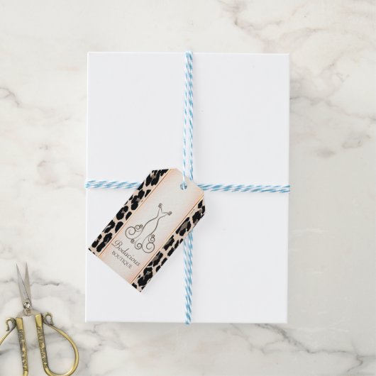 Moderne elegant, luipaard afdrukken, Labels voor d Cadeaulabel (Met Touw)