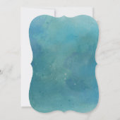 Moderne Elegant Magnolia Floral Blue Couples Showe Kaart (Achterkant)