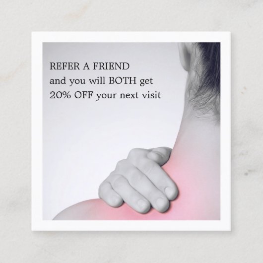 Moderne Elegant Massage Therapist Referral Kaart (Voorkant)