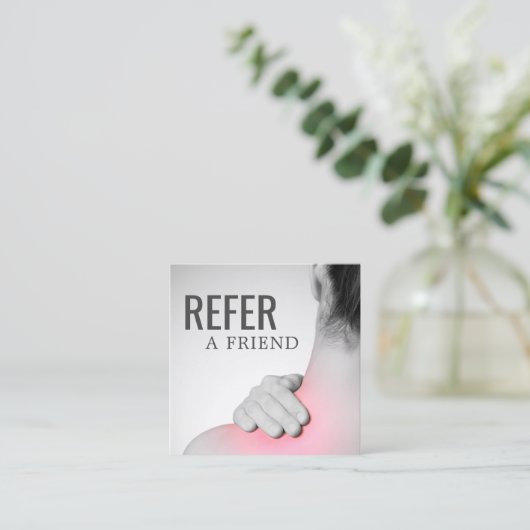 Moderne Elegant Massage Therapist Referral Kaart (Staand voorkant)