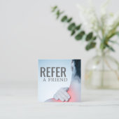 Moderne Elegant Massage Therapist Referral Kaart (Staand voorkant)