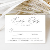 Moderne Elegant Meal Choice Wedding RSVP Kaart
