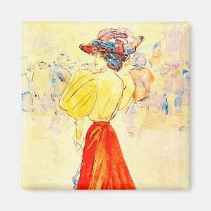 MODERNE ELEGANT MET EEN RODE HUID VAN HENRY SOMM MAGNEET