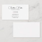 Moderne Elegant Minimalist Sjabloon Typografie Visitekaartje (Voorkant / Achterkant)