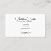 Moderne Elegant Minimalist Sjabloon Typografie Visitekaartje (Voorkant)