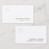 Moderne Elegant Monogram Eenvoudige Sjabloon van h Visitekaartje (Voorkant / Achterkant)