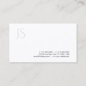 Moderne Elegant Monogram Eenvoudige Sjabloon van h Visitekaartje (Achterkant)