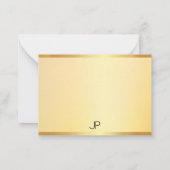 Moderne Elegant Monogram Gold Kijk Sjabloon (Achterkant)