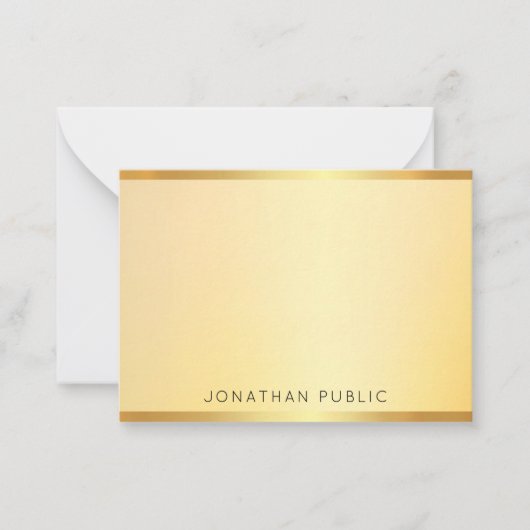 Moderne Elegant Monogram Gold Kijk Sjabloon (Voorkant)