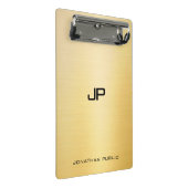 Moderne Elegant Monogram Gold ziet er uit als een  Mini Klembord (Schuin)
