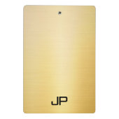 Moderne Elegant Monogram Gold ziet er uit als een  Mini Klembord (Achterkant)
