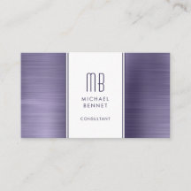 Moderne Elegant Monogram Paarse Consultant