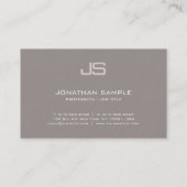 Moderne elegant Monogram Professional Design Luxe Visitekaartje (Achterkant)