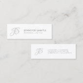 Moderne Elegant Monogram Simple Sjabloon Trendy Mini Visitekaartje (Voorkant / Achterkant)