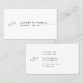 Moderne Elegant Monogram Simple Sjabloon Trendy Visitekaartje (Voorkant / Achterkant)