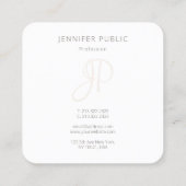 Moderne Elegant Monogram Sjabloon Professional Vierkante Visitekaartje (Achterkant)