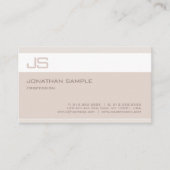Moderne Elegant Monogram Sjabloon Professional Visitekaartje (Voorkant)