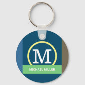 Moderne Elegant Monogram Sleutelhangers (Voorkant)