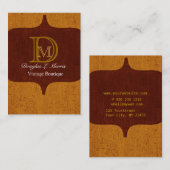 Moderne Elegant Monogram Visitekaartje (Voorkant / Achterkant)