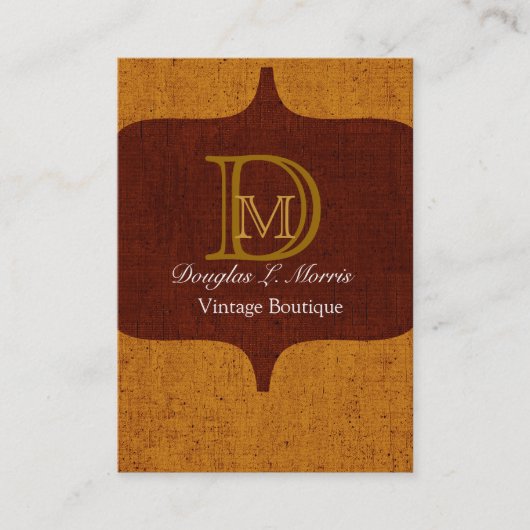 Moderne Elegant Monogram Visitekaartje (Voorkant)
