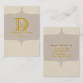 Moderne Elegant Monogram  Visitekaartje (Voorkant / Achterkant)