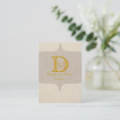 Moderne Elegant Monogram  Visitekaartje (Staand voorkant)