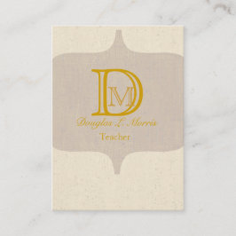 Moderne Elegant Monogram  Visitekaartje