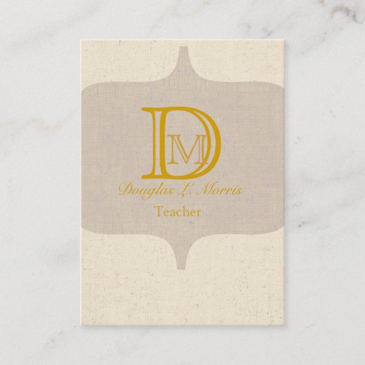 Moderne Elegant Monogram  Visitekaartje (Voorkant)