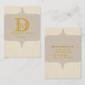 Moderne Elegant Monogram  Visitekaartje (Voorkant / Achterkant)