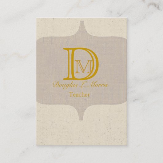Moderne Elegant Monogram  Visitekaartje (Voorkant)