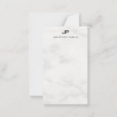 Moderne Elegant Monogram White Marble Sjabloon (Voorkant)