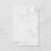Moderne Elegant Monogram White Marble Sjabloon (Achterkant)