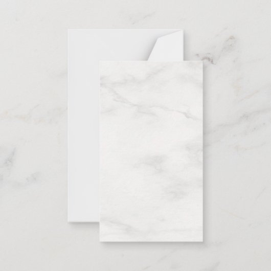 Moderne Elegant Monogram White Marble Sjabloon (Achterkant)