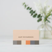 Moderne Elegant natuur kleuren patroon professione Visitekaartje (Staand voorkant)