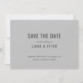 Moderne Elegant One Photo Minimalistische stijl Save The Date (Achterkant)